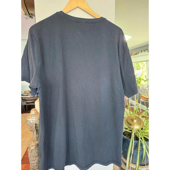 Vuori Shirt Mens Blue Strato Tech V-Neck Short Sleeve Tee Stretch V1032 Sz Large - Picture 3 of 3